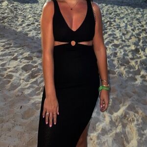SHEIN black maxi dress